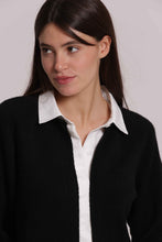 Carica l'immagine nel visualizzatore di Gallery, maglia con finta camicia  - mimì muà - nero
