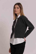 Carica l'immagine nel visualizzatore di Gallery, maglia con finta camicia  - mimì muà - grigio
