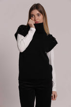 Carica l'immagine nel visualizzatore di Gallery, maglia maniche corte con paillettes su spalle - mimì muà - nero
