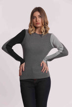 Carica l'immagine nel visualizzatore di Gallery, maglia con maniche bicolor  - mimì muà - grigio
