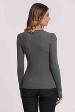 Carica l'immagine nel visualizzatore di Gallery, maglia con maniche bicolor  - mimì muà - grigio
