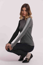 Carica l'immagine nel visualizzatore di Gallery, maglia con maniche bicolor  - mimì muà - grigio
