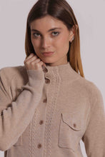 Carica l'immagine nel visualizzatore di Gallery, cardigan lupetto con tasche - mimì muà - beige chiaro
