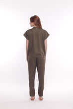 Carica l&#39;immagine nel visualizzatore di Gallery, pantalone con elastico in vita in tencel - mimì muà - verde militare 2025
