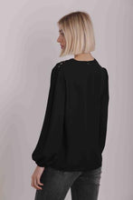 Carica l&#39;immagine nel visualizzatore di Gallery, blusa con bottoni su spalla - mimì muà - nero
