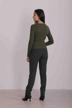 Carica l&#39;immagine nel visualizzatore di Gallery, pantalone pancia piatta effetto velluto - mimì muà - verde militare
