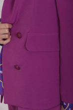 Carica l&#39;immagine nel visualizzatore di Gallery, giacca doppio petto in tessuto tecnico - mimì muà - ciclamino
