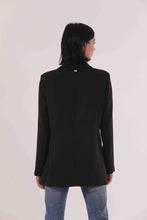 Carica l&#39;immagine nel visualizzatore di Gallery, giacca lunga in tessuto tecnico - mimì muà - nero
