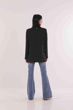 Carica l&#39;immagine nel visualizzatore di Gallery, giacca lunga in tessuto tecnico - mimì muà - nero
