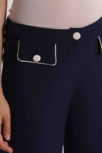 Carica l'immagine nel visualizzatore di Gallery, pantalone con bordo a contrasto  - mimì muà - blu
