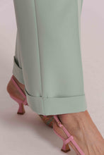 Carica l'immagine nel visualizzatore di Gallery, pantalone con risvoltino  - mimì muà - verde acqua
