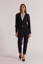 Carica l'immagine nel visualizzatore di Gallery, pantalone basic in punto milano con elastico  - mimì muà - blu
