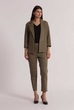 Carica l'immagine nel visualizzatore di Gallery, pantalone basic in punto milano con elastico  - mimì muà - verde militare
