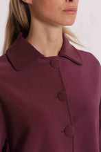 Carica l'immagine nel visualizzatore di Gallery, giacca in neoprene con bottoni  - mimì  muà - bordeaux
