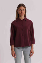 Carica l'immagine nel visualizzatore di Gallery, giacca in neoprene con bottoni  - mimì  muà - bordeaux
