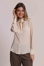 Carica l'immagine nel visualizzatore di Gallery, camicia in georgette con cut out  - mimì muà - panna
