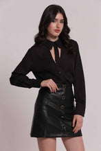 Carica l'immagine nel visualizzatore di Gallery, camicia in georgette con cut out  - mimì muà - nero
