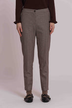 Carica l'immagine nel visualizzatore di Gallery, pantalone sigaretta in pied de poule lurex  - mimì muà - bordeaux beige
