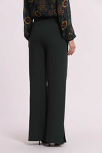 Carica l'immagine nel visualizzatore di Gallery, pantalone con spacco in punto milano  - mimì muà -  verde teal

