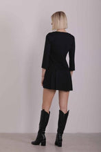 Carica l&#39;immagine nel visualizzatore di Gallery, abito corto con manica 3/4 - mimì muà -nero
