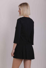 Carica l&#39;immagine nel visualizzatore di Gallery, abito corto con manica 3/4 - mimì muà -nero
