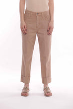 Carica l&#39;immagine nel visualizzatore di Gallery, pantalone cropped con risvoltino bull di cotone - mimì muà - beige  2025
