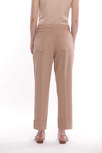 Carica l&#39;immagine nel visualizzatore di Gallery, pantalone cropped con risvoltino bull di cotone - mimì muà - beige  2025
