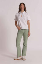 Carica l'immagine nel visualizzatore di Gallery, pantalone cropped flare in bengalina  - mimì muà - verde acqua
