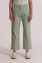 Carica l'immagine nel visualizzatore di Gallery, pantalone wide leg in bengalina  - mimì muà - verde acqua
