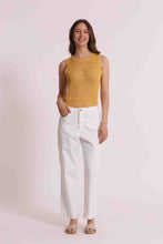 Carica l'immagine nel visualizzatore di Gallery, jeans cropped con risvoltino bianco  - mimì muà - bianco
