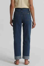 Carica l'immagine nel visualizzatore di Gallery, jeans cropped con risvoltino bianco  - mimì muà - blu medio
