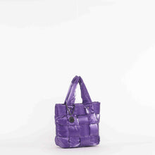 Carica l&#39;immagine nel visualizzatore di Gallery, borsa a mano in nylon con intreccio - mimì muà - viola
