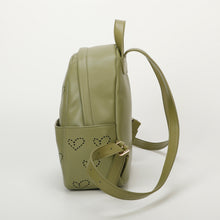 Carica l&#39;immagine nel visualizzatore di Gallery, zaino con cuori traforati - mimì muà - verde militare
