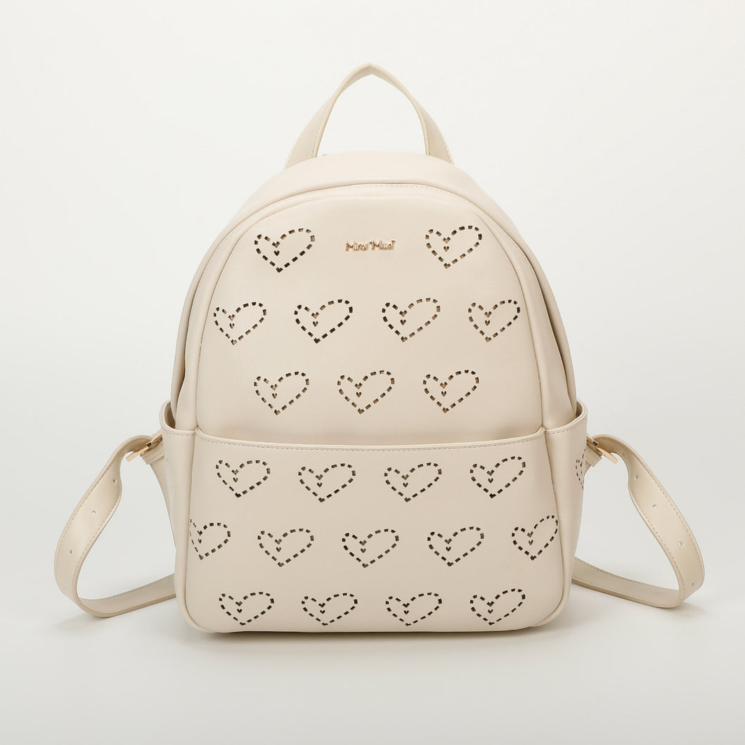 zaino con cuori traforati - mimì muà - oro
