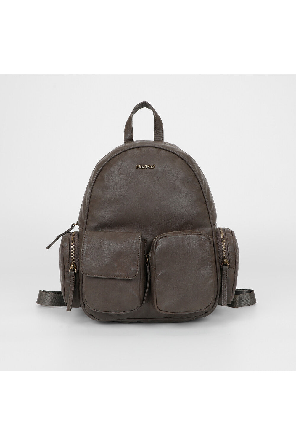 zaino con tasche - mimì muà - grigio