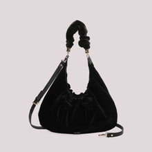 Carica l'immagine nel visualizzatore di Gallery, borsa a sacca in velluto - mimì muà -  nero
