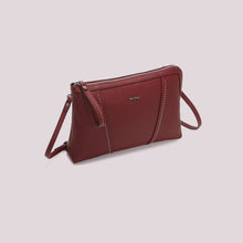 Carica l'immagine nel visualizzatore di Gallery, borsa a buste con piccole borchie - mimì muà - burgundy
