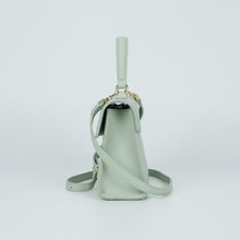 Carica l&#39;immagine nel visualizzatore di Gallery, borsa a mano grande con pattina - mimì muà - verde salvia
