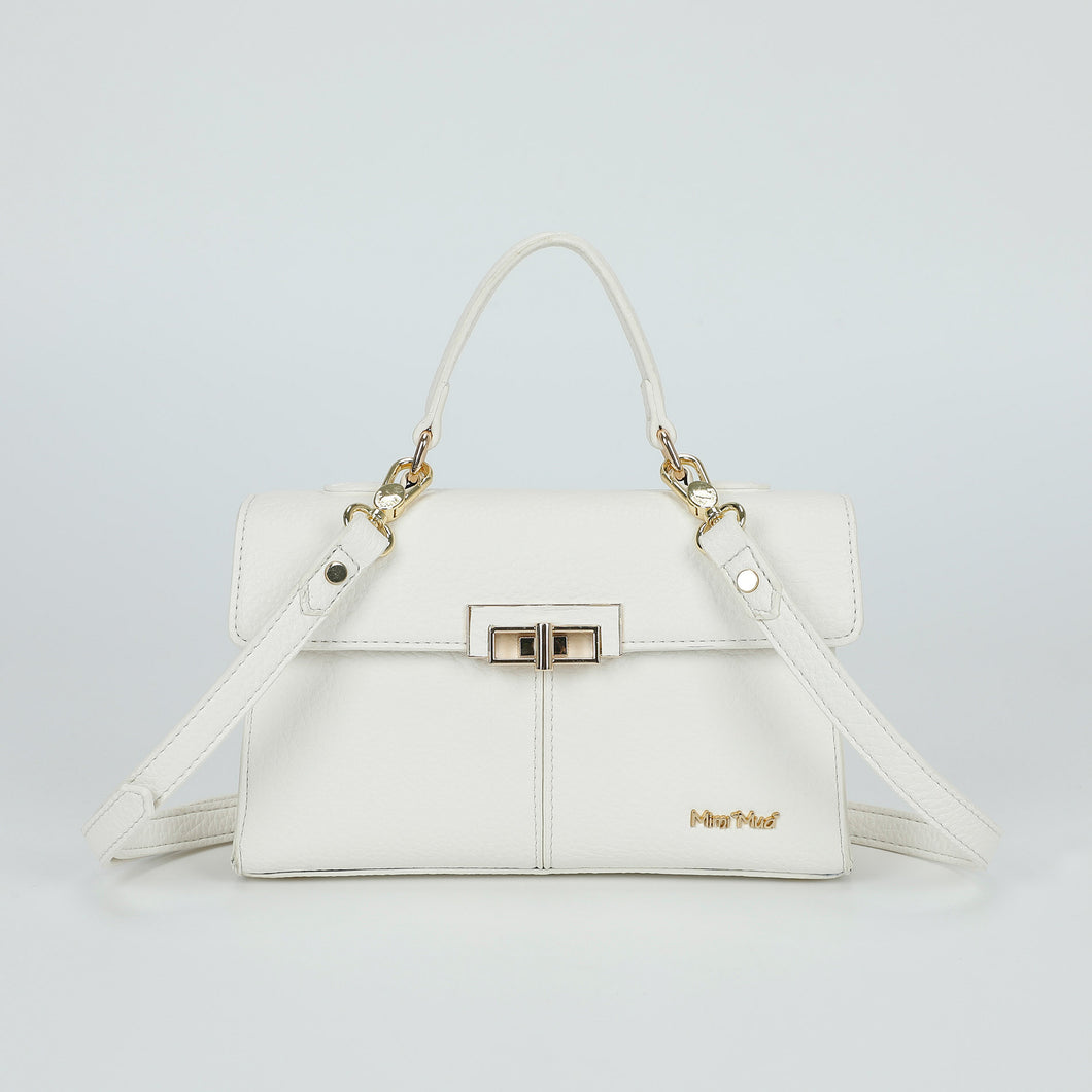 borsa a mano piccola con pattina - mimì muà - bianco