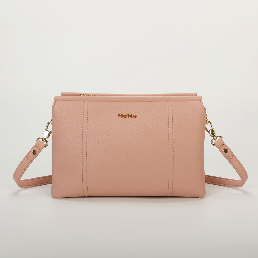 borsa a tracolla basic - mimì muà - cipria