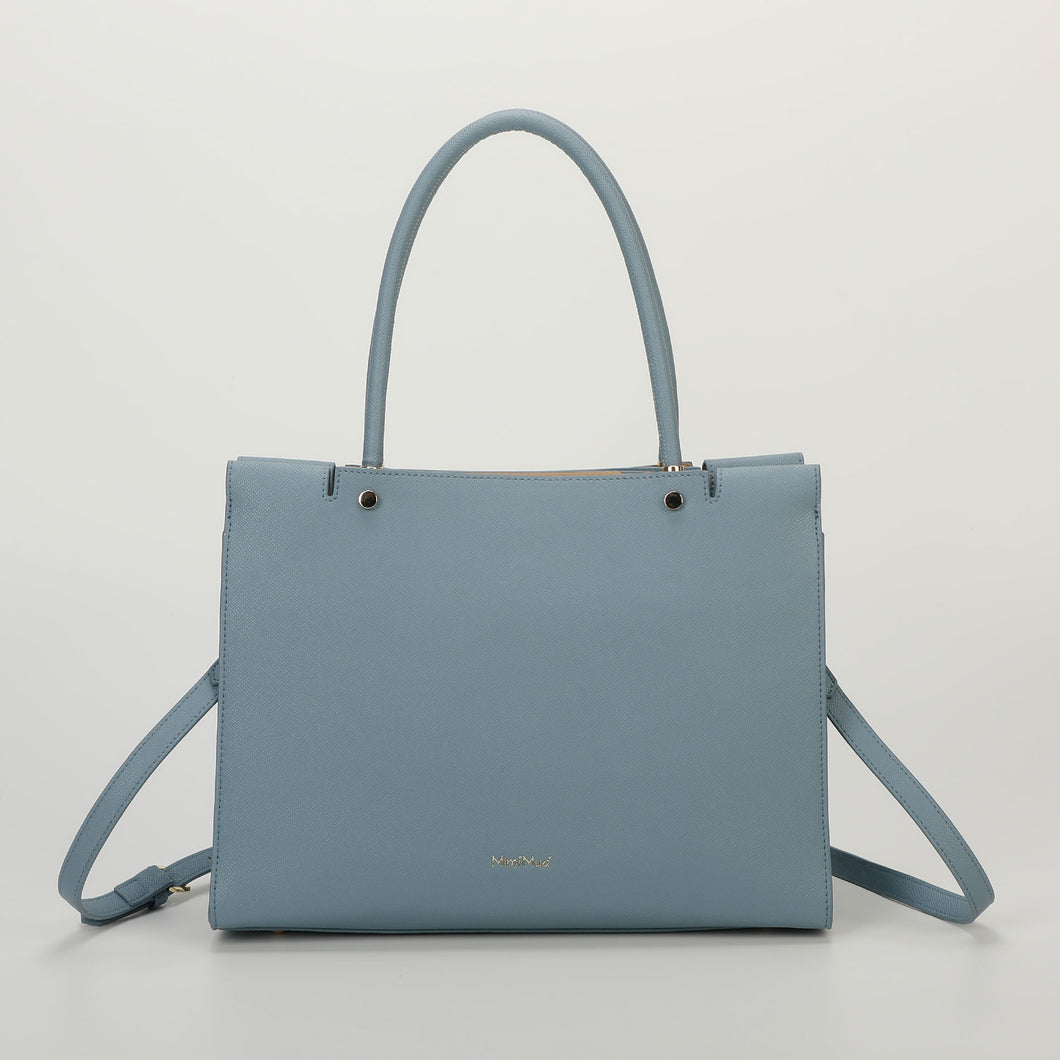 borsa a spalla basic ruvida - mimì muà - azzurra