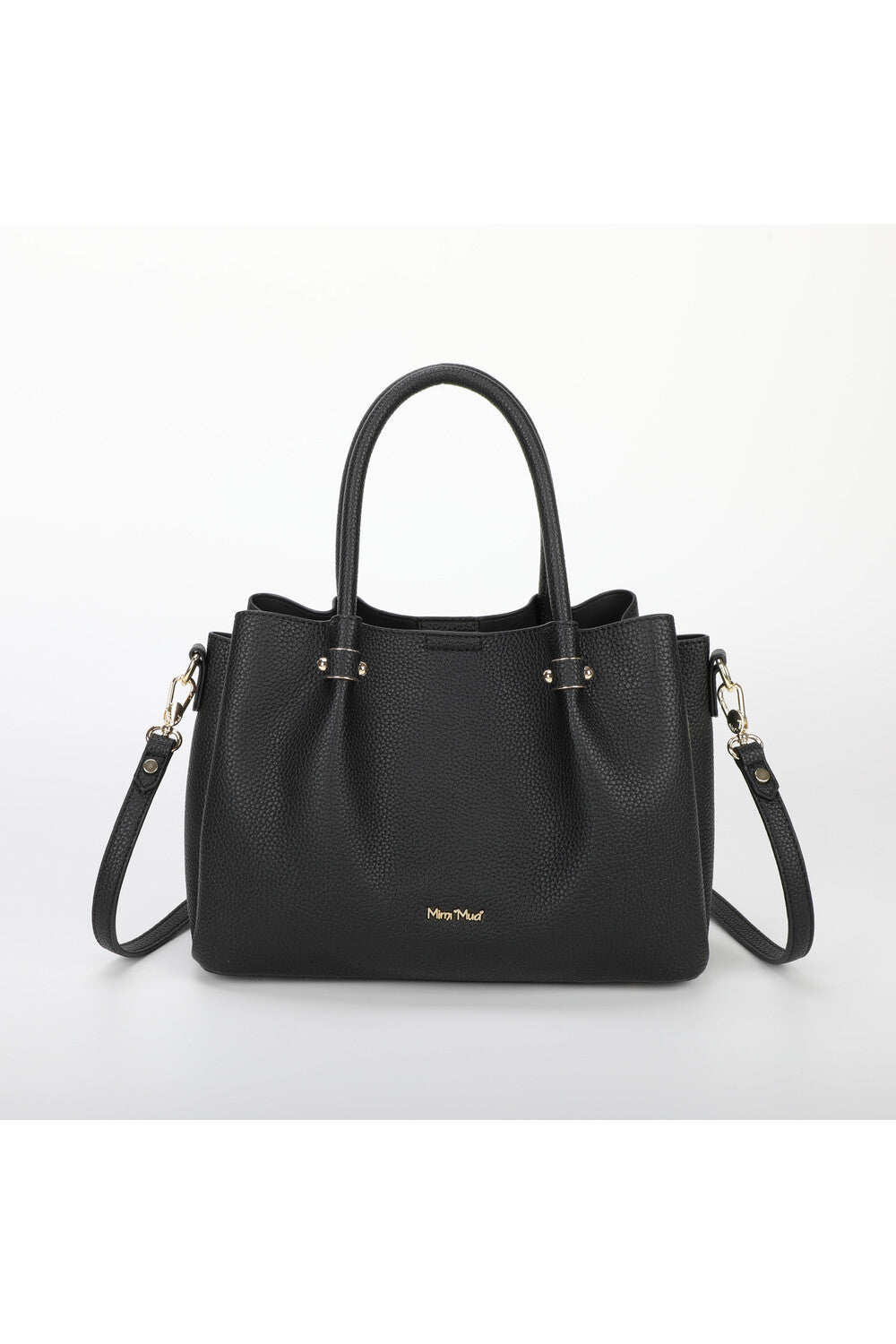 borsa a mano con rifiniture in tinta - mimì muà - nero