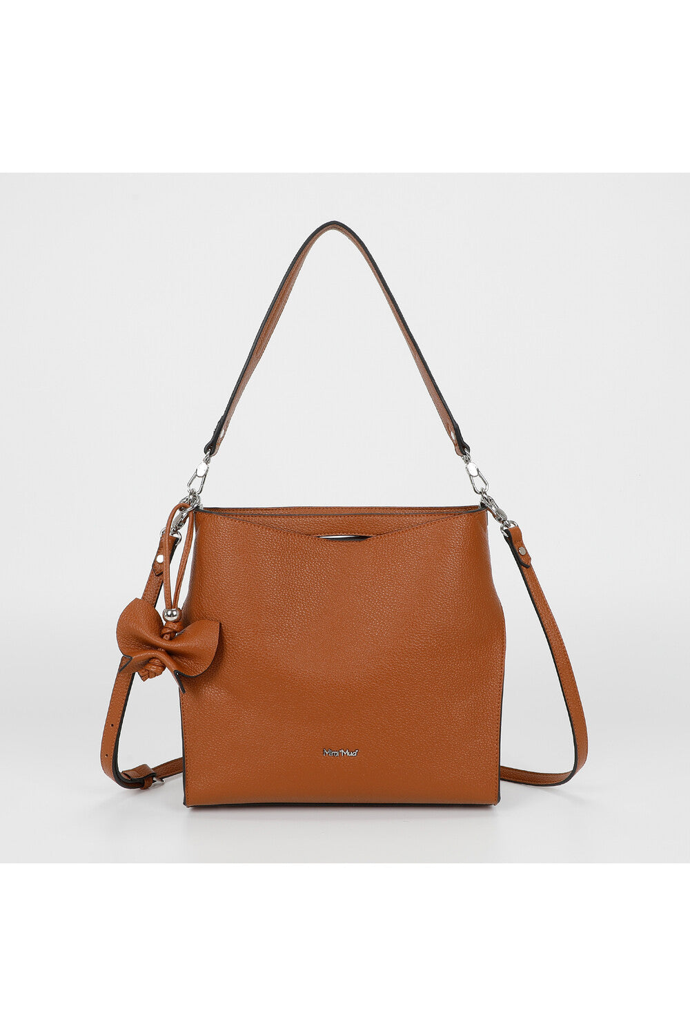 borsa a spalla grande con bordi neri - mimì muà - cuoio