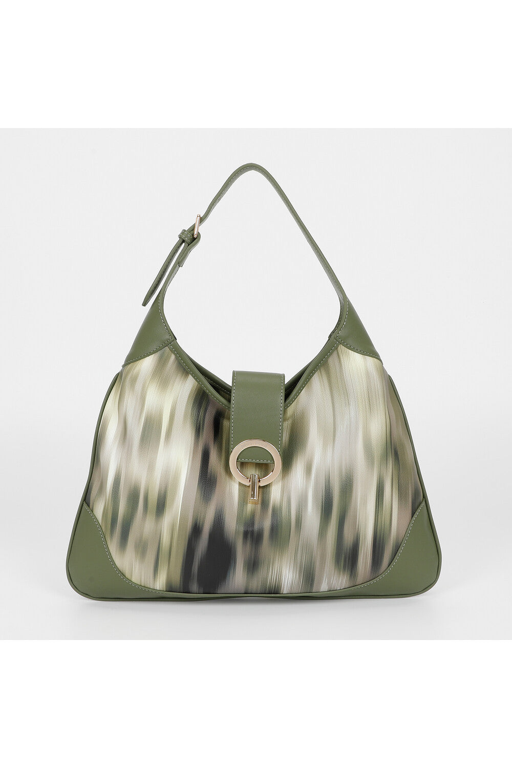 borsa a spalla in fantasia - mimì muà - verde miltare