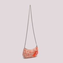 Carica l'immagine nel visualizzatore di Gallery, borsa paillettes  con fiori - mimì muà - corallo
