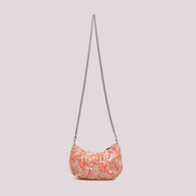 Carica l'immagine nel visualizzatore di Gallery, borsa paillettes  con fiori - mimì muà - corallo
