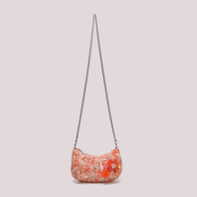 Carica l'immagine nel visualizzatore di Gallery, borsa paillettes  con fiori - mimì muà - corallo
