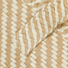 Carica l&#39;immagine nel visualizzatore di Gallery, borsa shopper a righe oblique in straw paper - mimì muà - cuoio
