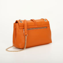 Carica l&#39;immagine nel visualizzatore di Gallery, borsa a spalla con accessorio dorato - mim&#39; muà - arancio
