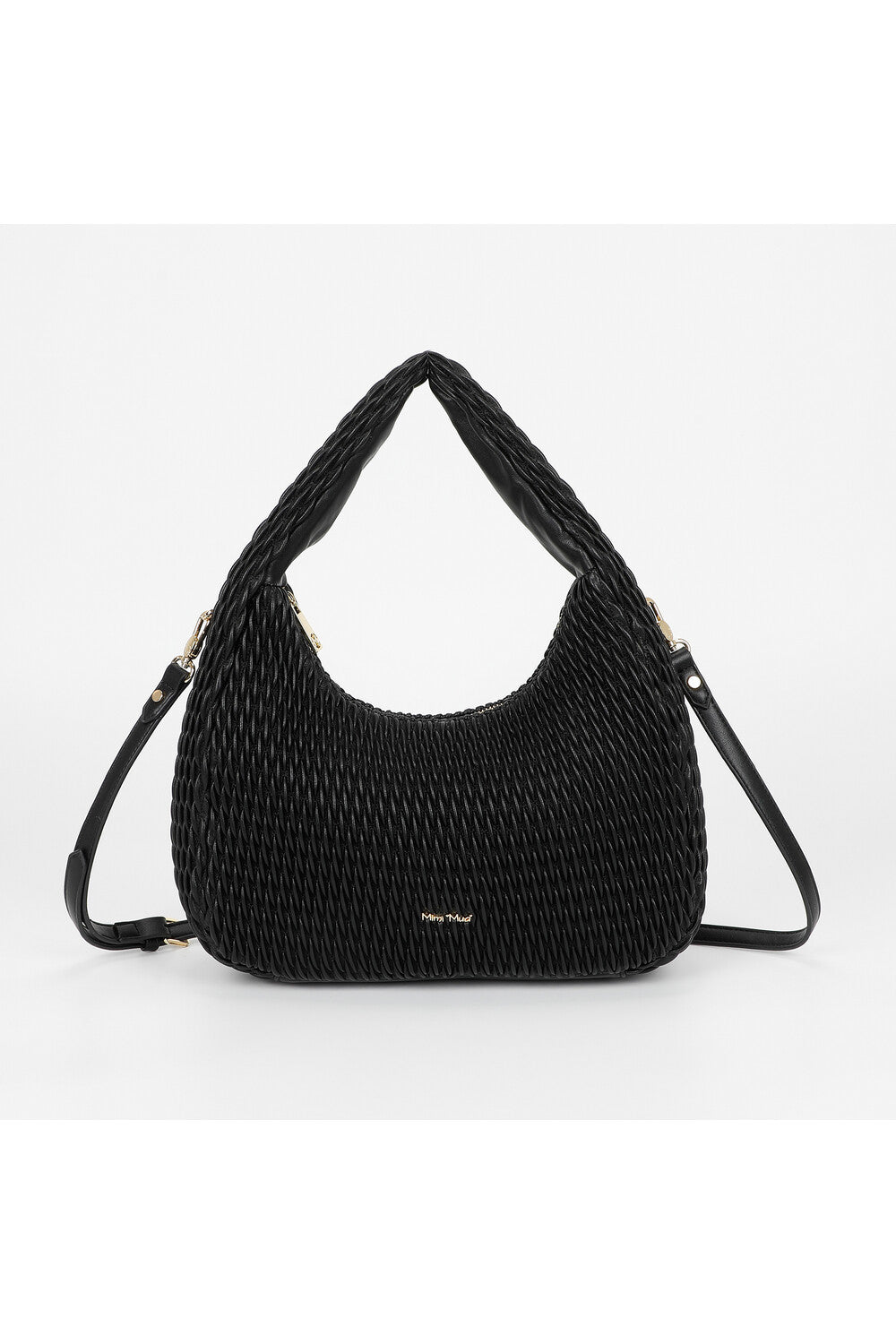 borsa hobo trapuntata - mimì muà - nero